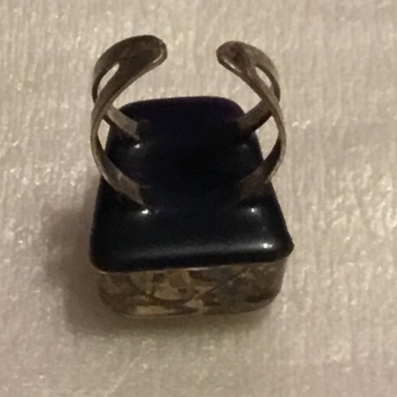 Vintage Lucite clear plastic steampunk fashion watch parts ring - Picture 8 of 16